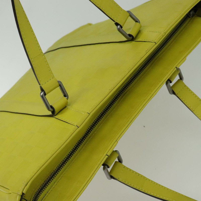 【日本直送】LOUIS VUITTON Damier Anfini Tadao PM 兩用包 黃色 N41393 LV Auth 137186-5