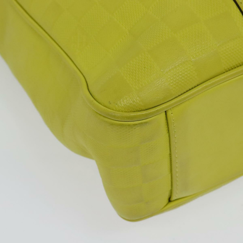 【日本直送】LOUIS VUITTON Damier Anfini Tadao PM 兩用包 黃色 N41393 LV Auth 137186-16