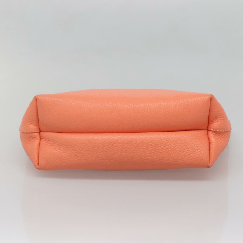 【日本直送】Salvatore Ferragamo Gancini 手提包 皮革 橙色 金色 正品 137175-4