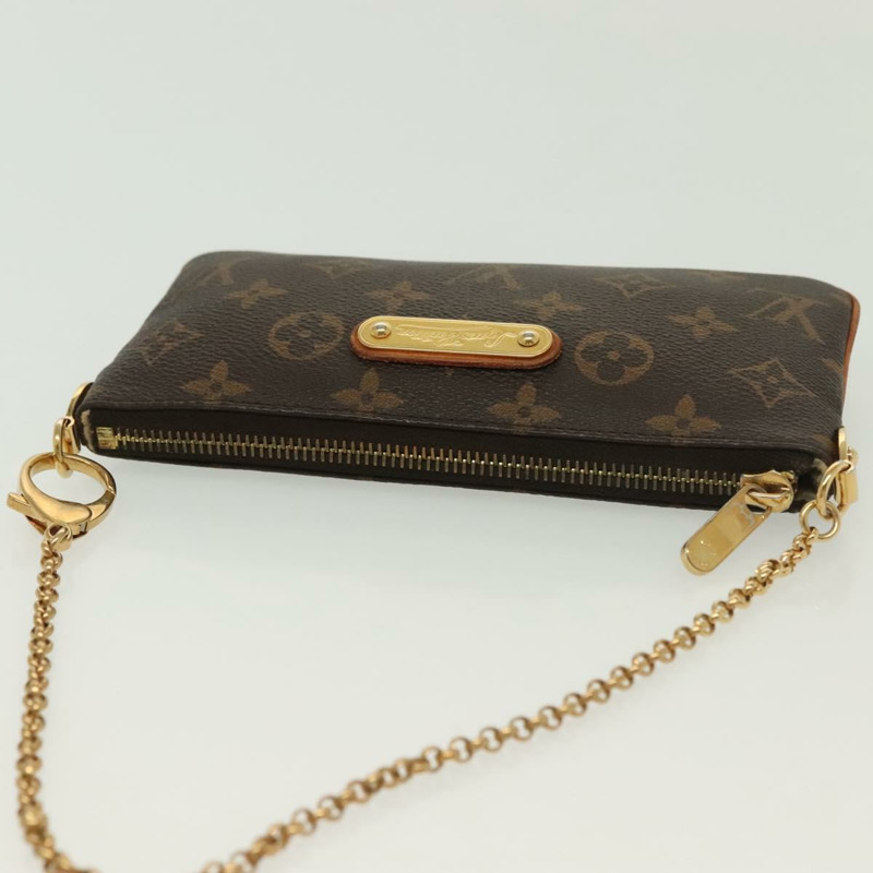 【日本直送】路易威登 Monogram Chain Pochette Mila 中配件袋 M60094 正品 137382-5