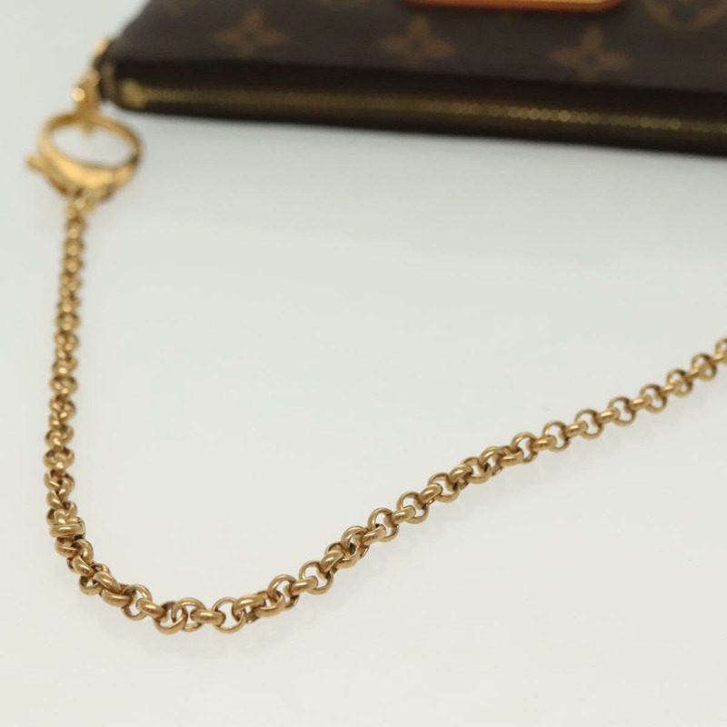 【日本直送】路易威登 Monogram Chain Pochette Mila 中配件袋 M60094 正品 137382-6