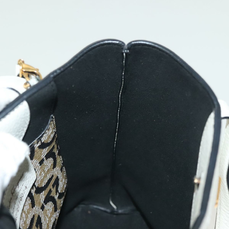 【日本直送】Salvatore Ferragamo Gancini 手提包 皮革 2 款可選 白金 正品 134826-18