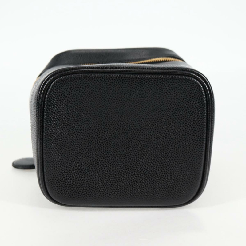 【日本直送】香奈兒 COCO Mark 化妝包 魚子醬色 黑色 金色 CC 正品 137768A-4