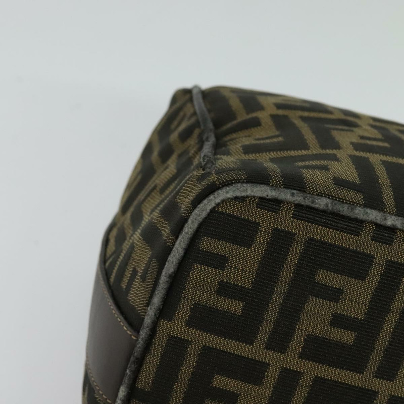 【日本直送】FENDI Zucca 帆布化妝包 手拿包 棕色 黑金 正品 137591-7