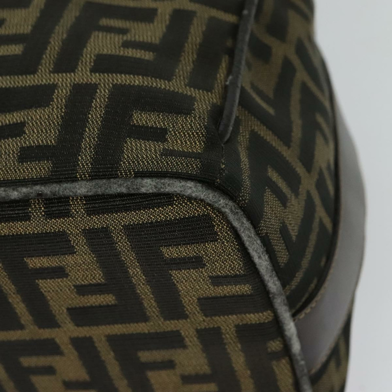 【日本直送】FENDI Zucca 帆布化妝包 手拿包 棕色 黑金 正品 137591-16