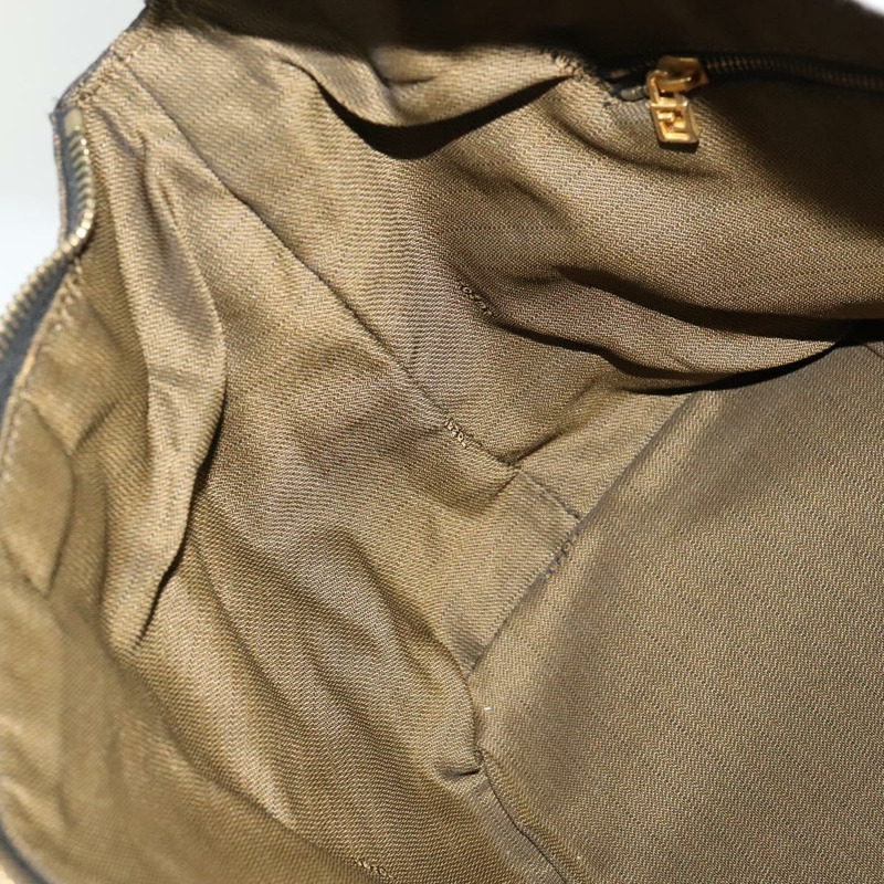 【日本直送】FENDI Zucca 帆布化妝包 手拿包 棕色 黑金 正品 137591-20