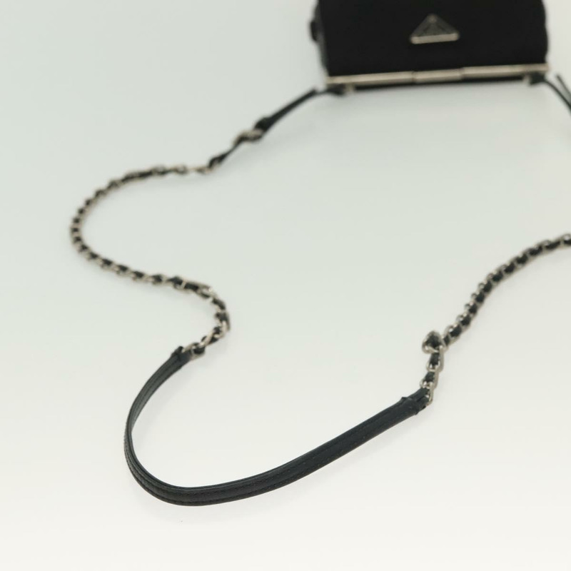 【日本直送】PRADA 單肩包 尼龍皮革 黑色銀色 正品 137290-6