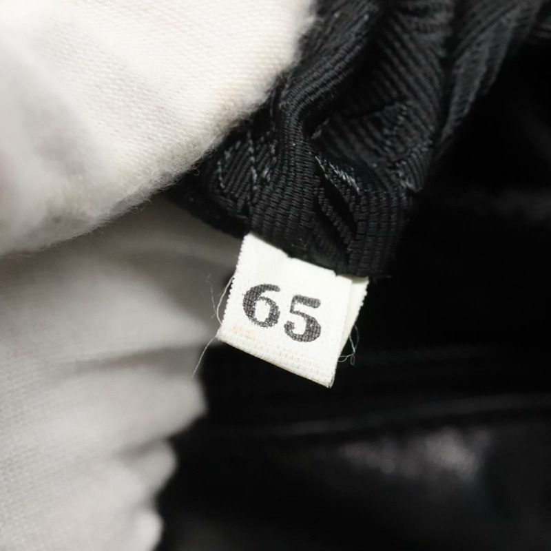 【日本直送】PRADA 手提包 皮革 黑色 銀色 正品 137694-11