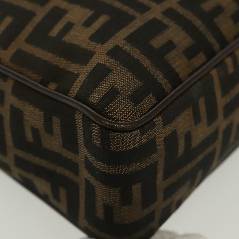 【日本直送】FENDI Zucca 帆布手提包 棕黑色 正品 137721-7