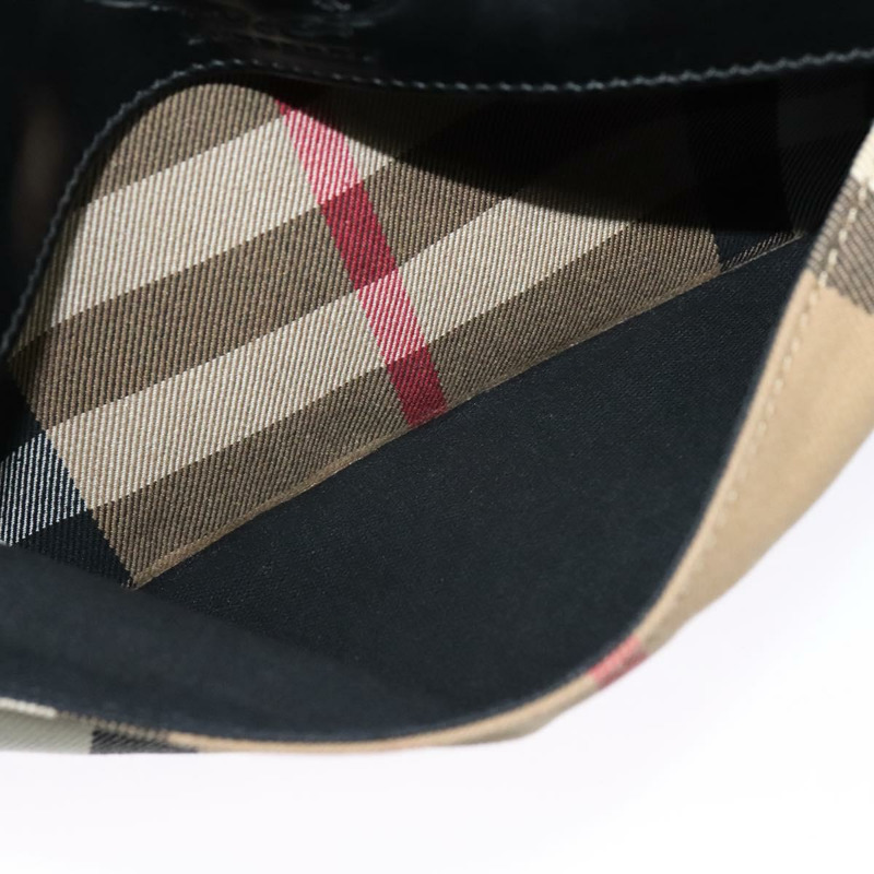 【日本直送】BURBERRY Nova 格紋肩背包 帆布 米色金色 正品 136809-20