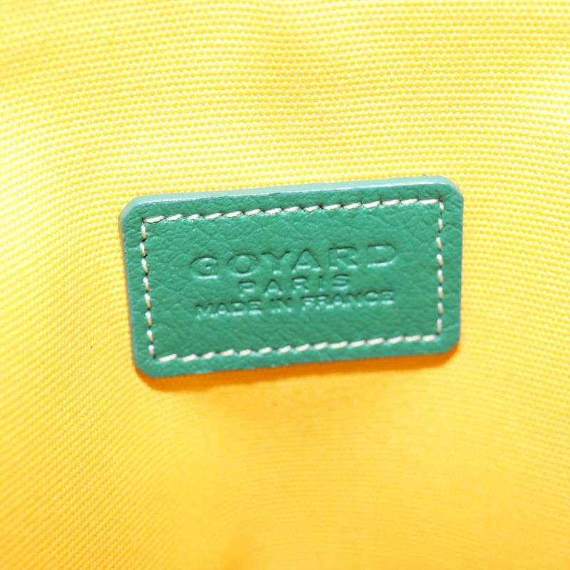 【日本直送】GOYARD 人字紋 Vendome 化妝包 皮革 綠銀 正品 136822M-8