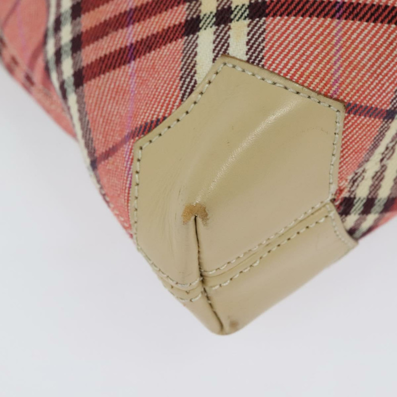 【日本直送】BURBERRY Nova 格紋藍標單肩包帆布皮革粉紅正品 137567-8