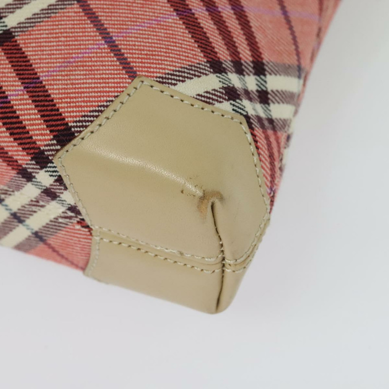 【日本直送】BURBERRY Nova 格紋藍標單肩包帆布皮革粉紅正品 137567-13