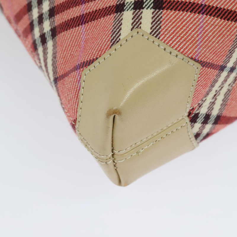 【日本直送】BURBERRY Nova 格紋藍標單肩包帆布皮革粉紅正品 137567-14