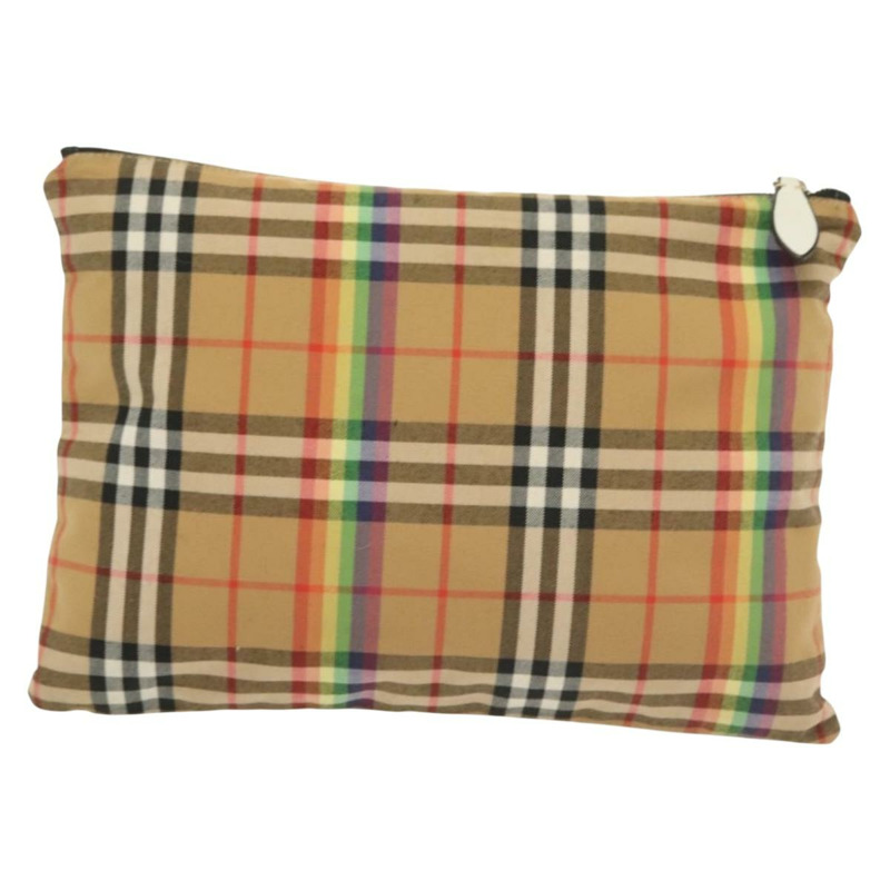 【日本直送】BURBERRY Nova 格紋公事包 帆布 米色金色 正品 137682-1