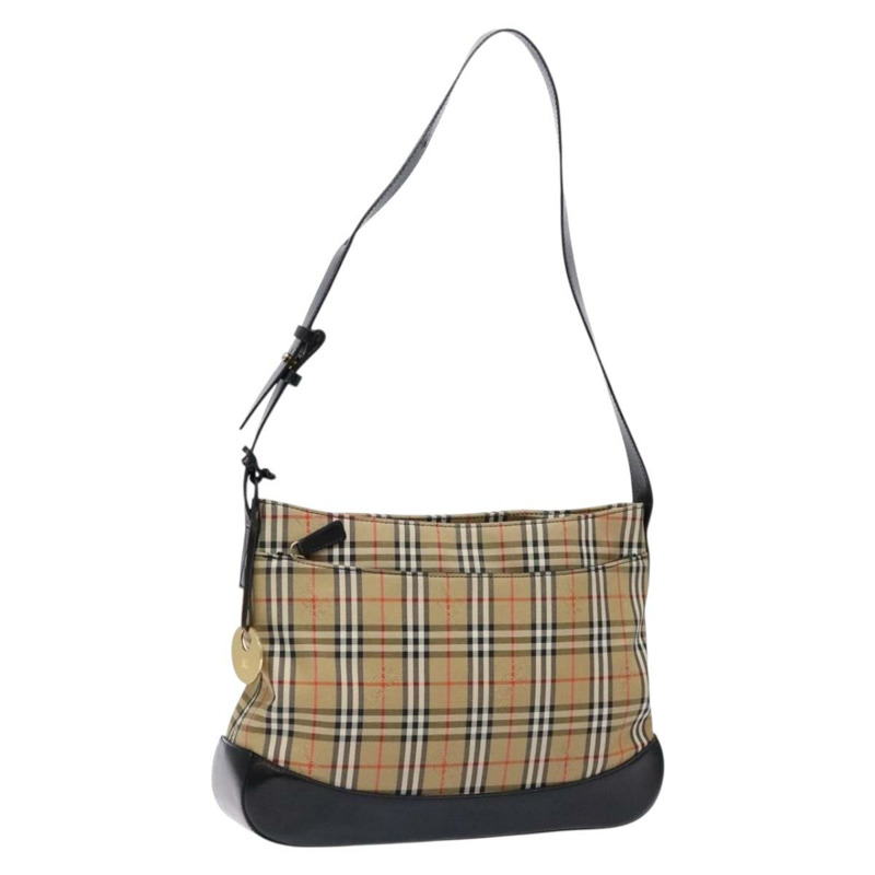 【日本直送】Burberrys Nova 格紋帆布肩背包 米色金色 正品 138108-0