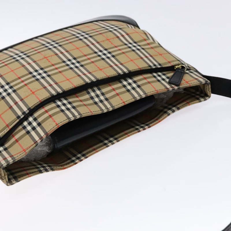 【日本直送】Burberrys Nova 格紋帆布肩背包 米色金色 正品 138108-5
