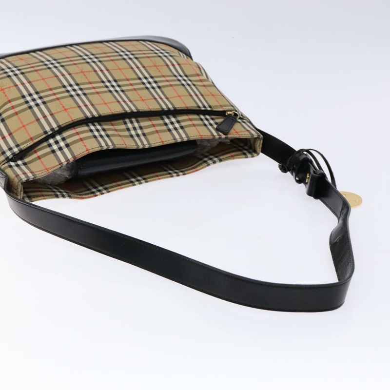 【日本直送】Burberrys Nova 格紋帆布肩背包 米色金色 正品 138108-6