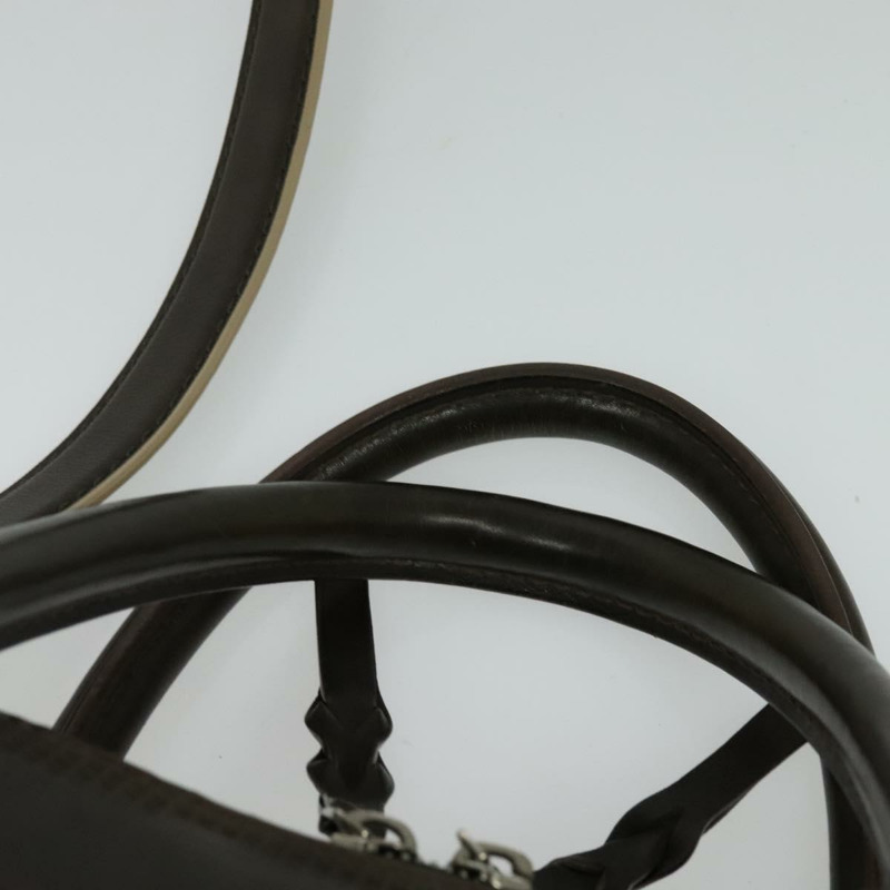 【日本直送】LOUIS VUITTON Cuir Bequia Porte 文件垂直包 深棕色 LV Authentic 129732-13