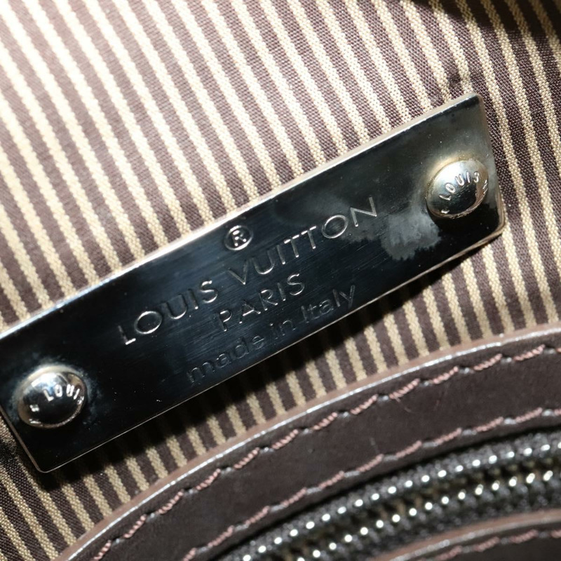 【日本直送】LOUIS VUITTON Cuir Bequia Porte 文件垂直包 深棕色 LV Authentic 129732-19