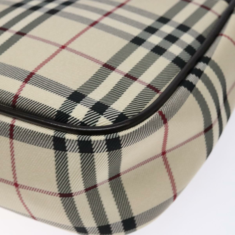 【日本直送】BURBERRY Nova 格紋肩背包 帆布 米色銀色 正品 138176-14