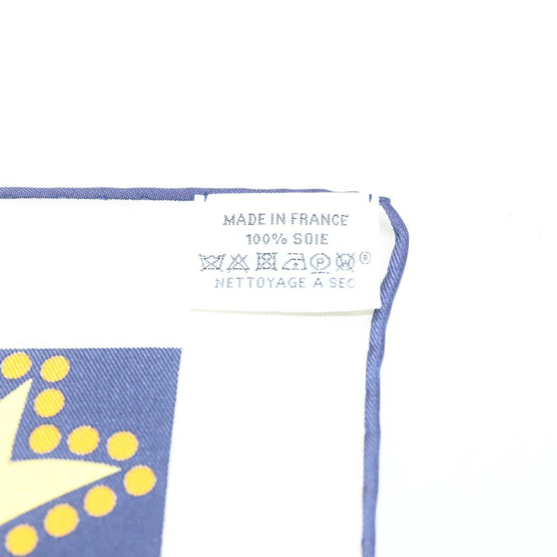 【日本直送】HERMES Carre 90 圍巾「CA DECOIFFE!」絲綢米色正品 137450M-13