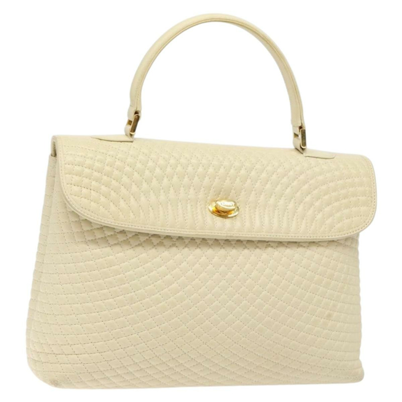 【日本直送】BALLY 手提包 皮革 象牙色 金色 正品 138341-0