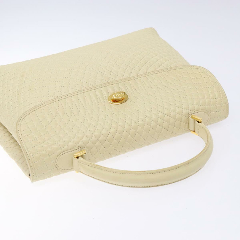 【日本直送】BALLY 手提包 皮革 象牙色 金色 正品 138341-5
