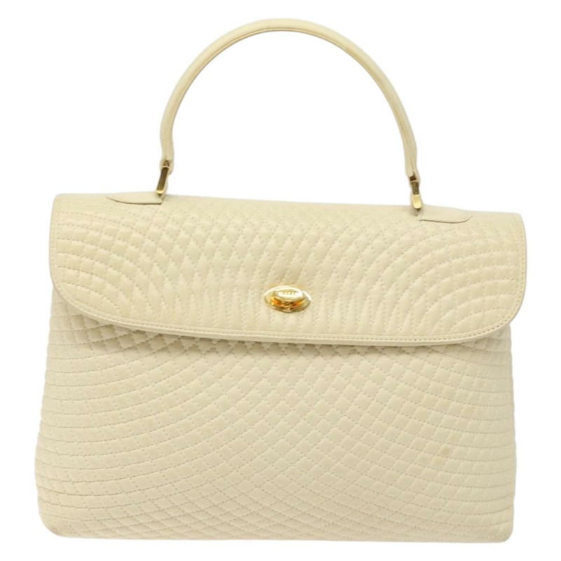 【日本直送】BALLY 手提包 皮革 象牙色 金色 正品 138341-12