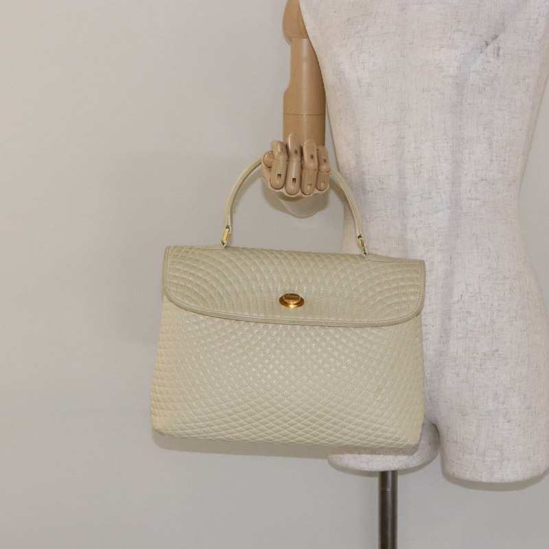 【日本直送】BALLY 手提包 皮革 象牙色 金色 正品 138341-23