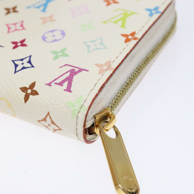 【日本直送】路易威登 Monogram 多色拉鍊零錢包白色 M93741 LV 授權 138482-14