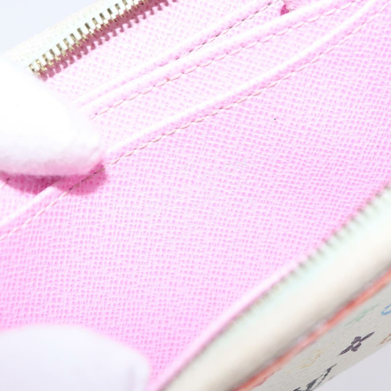 【日本直送】路易威登 Monogram 多色拉鍊零錢包白色 M93741 LV 授權 138482-16