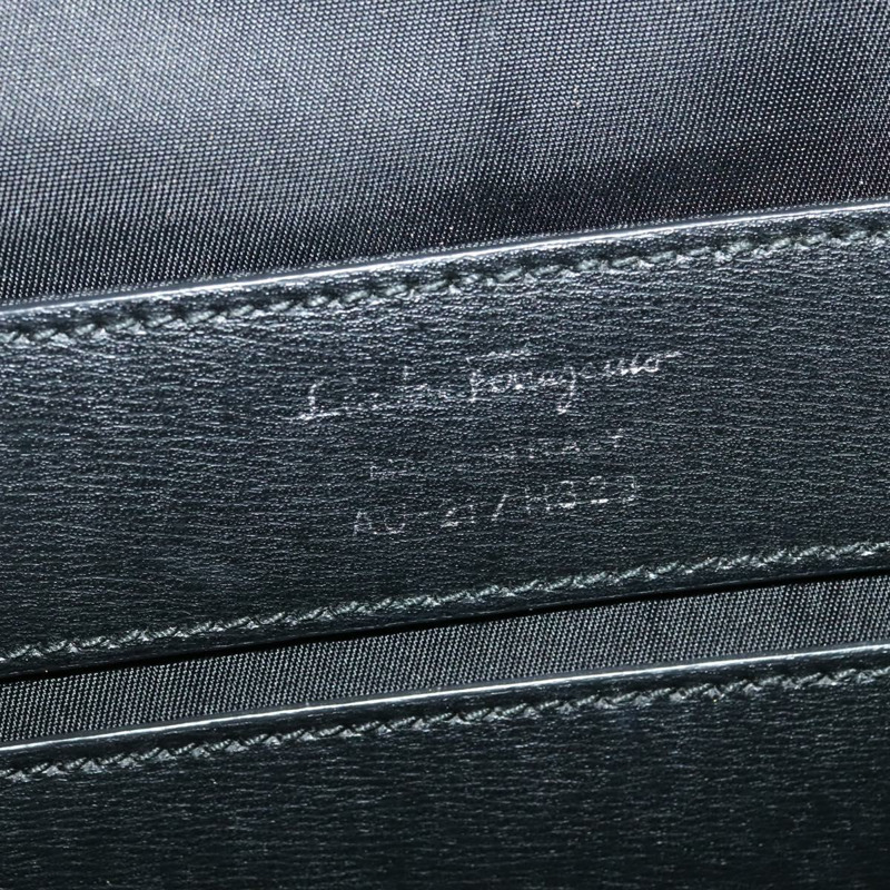 【日本直送】Salvatore Ferragamo Gancini 背包 皮革 黑銀 正品 138252-11