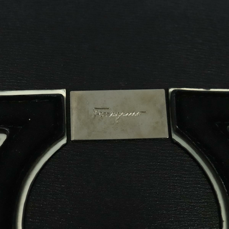 【日本直送】Salvatore Ferragamo Gancini 背包 皮革 黑銀 正品 138252-17