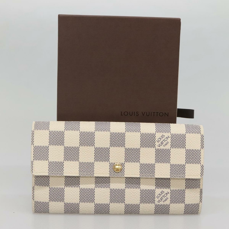 【日本直送】路易威登 Damier Azur Portefeuille Sarah 長皮夾 N61735 LV 正品 138500-11