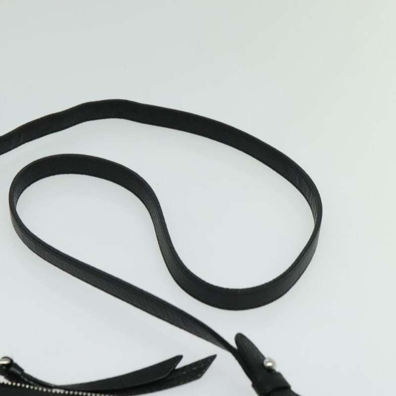 【日本直送】PRADA 單肩包 皮革 黑色 銀色 正品 138225-7