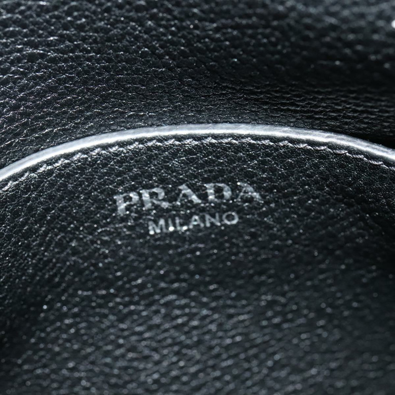 【日本直送】PRADA 單肩包 皮革 黑色 銀色 正品 138225-9