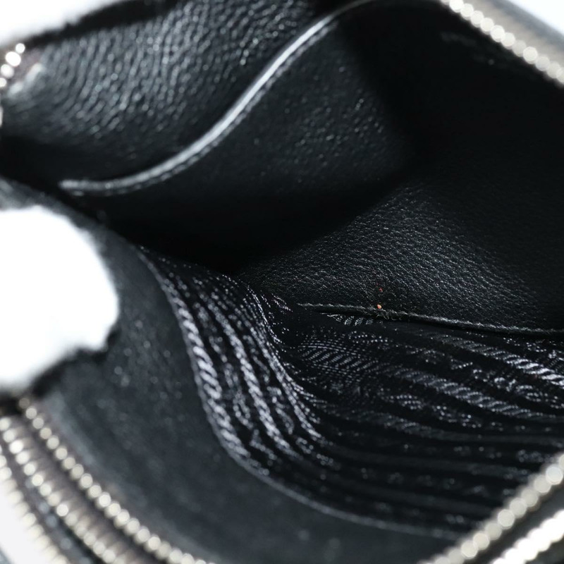 【日本直送】PRADA 單肩包 皮革 黑色 銀色 正品 138225-18