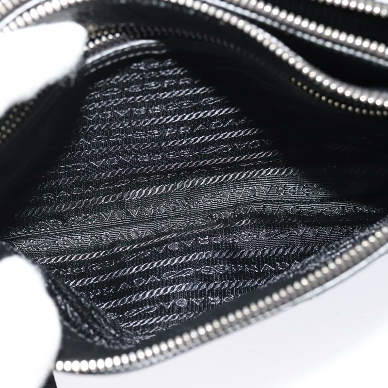 【日本直送】PRADA 單肩包 皮革 黑色 銀色 正品 138225-19