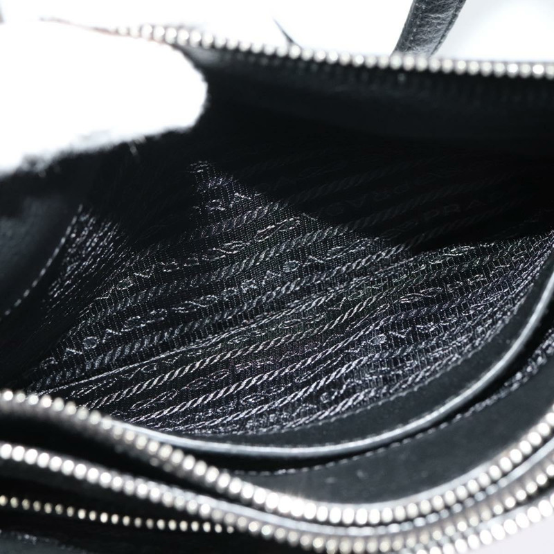 【日本直送】PRADA 單肩包 皮革 黑色 銀色 正品 138225-23