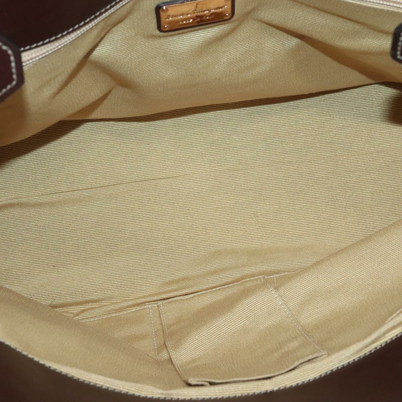 【日本直送】Salvatore Ferragamo Gancini 托特包 拉菲草皮革 棕金色 正品 138356-10