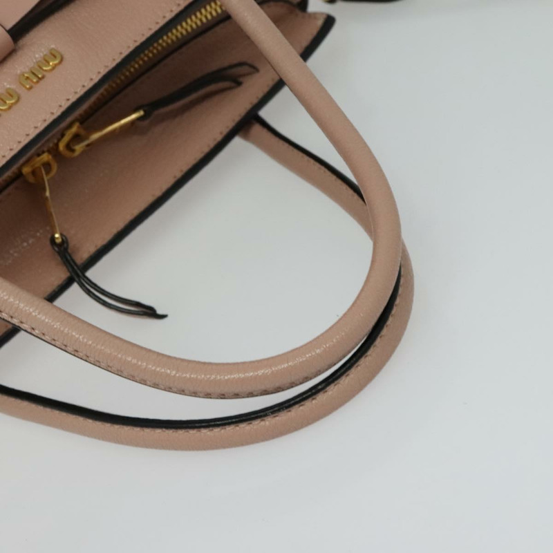 【日本直送】Miu Miu 手提包 皮革 2way 粉金色金色正品 138548-6
