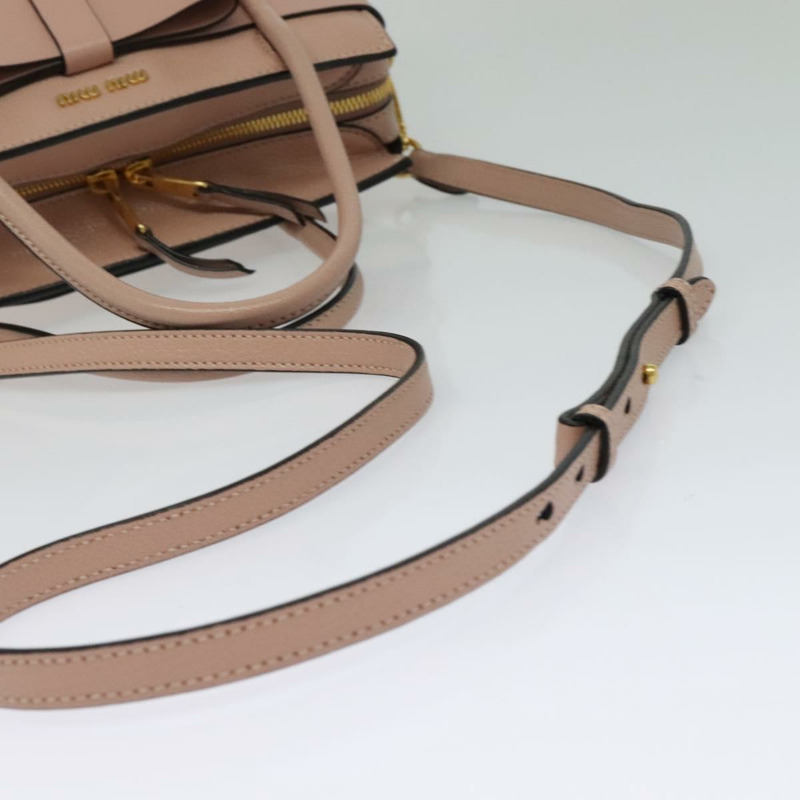 【日本直送】Miu Miu 手提包 皮革 2way 粉金色金色正品 138548-7