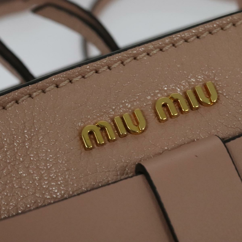 【日本直送】Miu Miu 手提包 皮革 2way 粉金色金色正品 138548-18