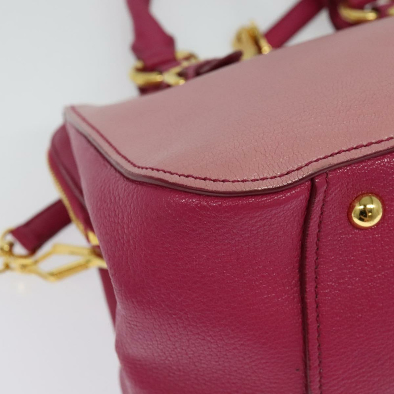 【日本直送】Miu Miu 手提包 皮革 兩用 粉金配色 正品 138545-15