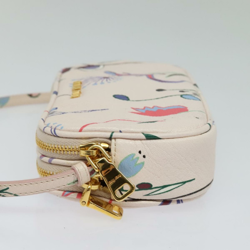 【日本直送】Miu Miu 手提包 皮革 粉紅金 正品 138542-2