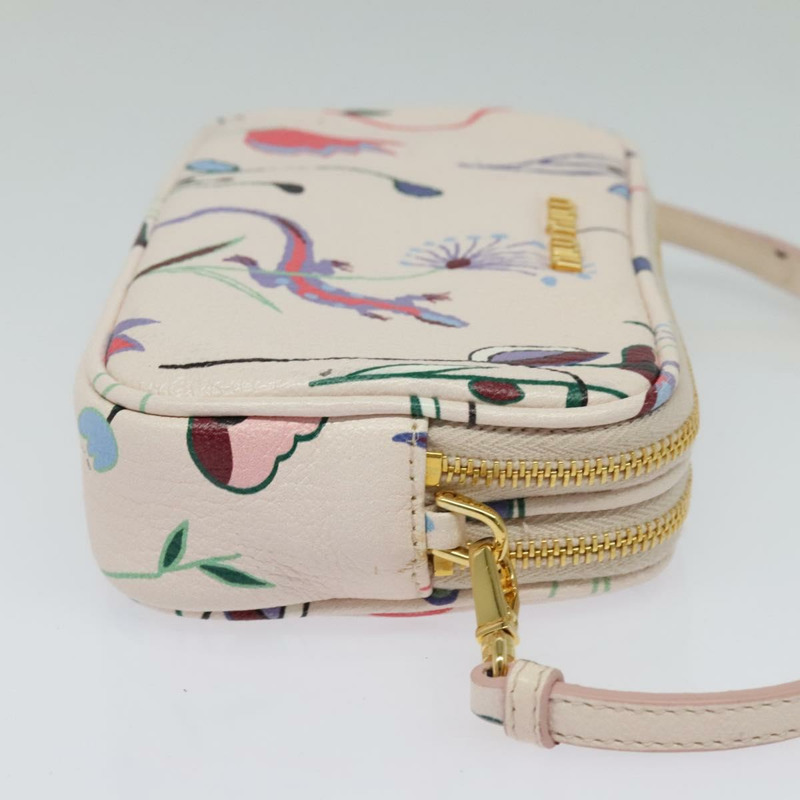 【日本直送】Miu Miu 手提包 皮革 粉紅金 正品 138542-3