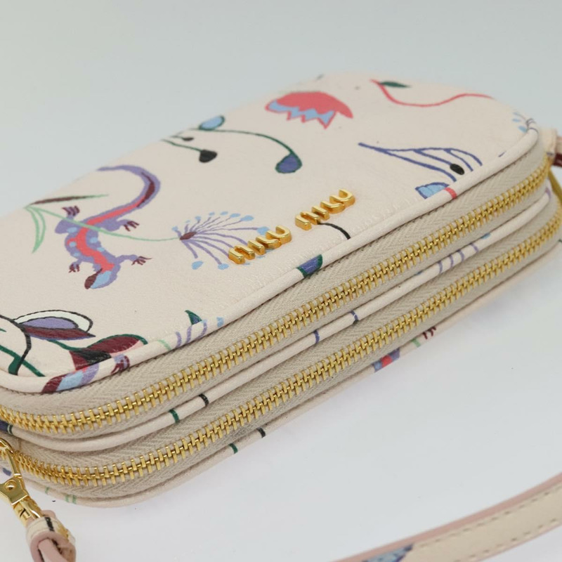 【日本直送】Miu Miu 手提包 皮革 粉紅金 正品 138542-5