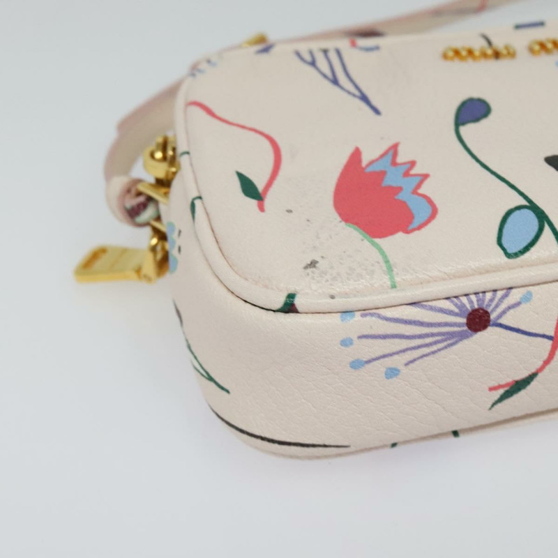 【日本直送】Miu Miu 手提包 皮革 粉紅金 正品 138542-8