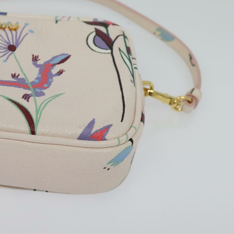 【日本直送】Miu Miu 手提包 皮革 粉紅金 正品 138542-13